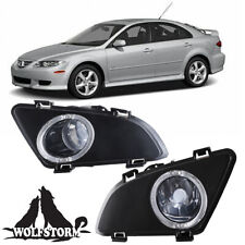 Fog Lights For 2003-2005 Mazda 6 Glass Clear Lens Front Driving Lamps Leftright