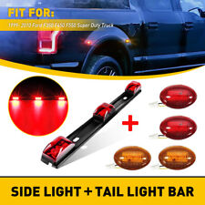 For 99-10 Redamber F350 Ford Led Dually Side Bed Fender Lights Id Tail Light