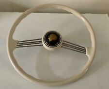 Vintage Petri Porschevw Banjo Ivory Steering Wheel With Golden Lady Horn Button
