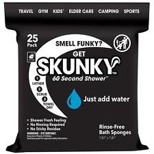 Skunky No Rinse Bathing Wipes Cleans Without A Shower Fast Easy 25 Count