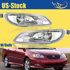 Fit 2005-2008 Toyota Corolla 02-04 Camry Front Halogen Fog Lights Lamp Wbulbs