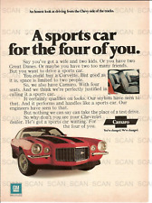 1971 Chevrolet Camaro Vintage Magazine Ad Chevy Sports Car