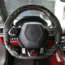 Forged Carbon Fiber Led Perforated Steering Wheel Fit 2016 Lamborghini Huracan