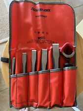 Snap-on Ppc501kholx 6pc Chisel Set Ppc5a Holder In Red Kit Bag Excellent 