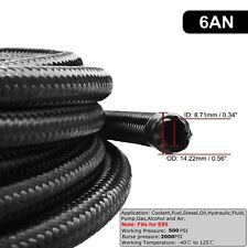 6an 38 Id Fuel Line Hose Cpe Oil Gas Stainless Steel Braided Fuel Hoses 16ft