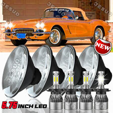 For Chevy Corvette 62-82 4x Dot 5.75 5-34 Inch Led Headlights Hilo Beam 6000k