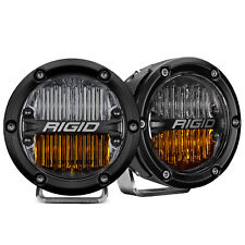 Rigid 36122 360-series Pro Sae Yellow White Fog Led Lights Pair Kit Set Black
