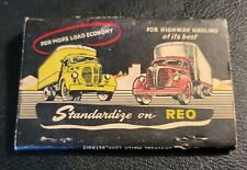 Full Matchbook 1940s Reo Trucks Bus Metal Specialties Freeport Illinois 40 Stick