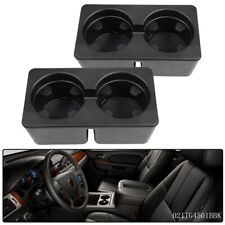 New Black Dual Cup Holder Insert Fit For 07-14 Gmc Cadillac Chevy Center Console
