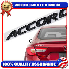 3d Gloss Black Rear Adhesive Letter Nameplate Decor Emblem For Accord 2018-2021