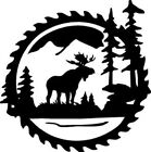 Oracal Vinyl Decal Moose Nature Mountain Scene Diy Graphics Car Truck 1574