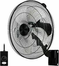 Healsmart 18 High Velocity Oscillating Metal Blades Wall Mount Fan With Remote