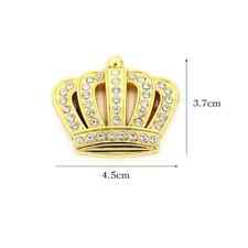Golden Metal Crystal Crown Rhinestone Princess Car Emblem Badge Decal Sticker