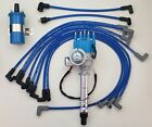 Chevy 327 350 Small Blue Hei Distributor 45k Coil8.5mm Wires Over Valve Cover