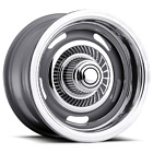 15x10 American Muscle 55 Rally Silver Wheels 6x5.5 -32mm Set Of 4