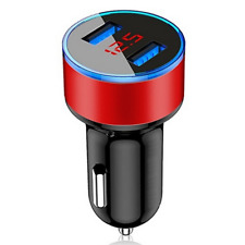Dual Usb Car Charger Cigarette Lighter Socket Power Outlet Digital Led Voltmeter