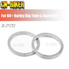 2pcs Spherical Exhaust Port Gaskets Seal Kit For 84-22 Harley Big Twin Sportster
