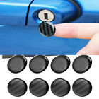 4pcs Carbon Fiber Car Lock Keyhole Stickers Protection Cover Decoration 20mm