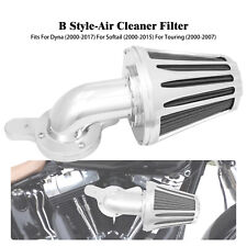 Chrome Cone Aluminum Air Cleaner Filter W Gray Intake Element Fits For Harley
