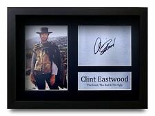 Clint Eastwood Signed Pre Printed Autograph A4 Photo Gift For Good Bad Ugly Fan