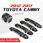 For Toyota Camry 2012-2017 Carbon Fiber Door Handle Covers Trim No Smart Sensor