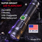 Ultra Bright 990000lm 70w Xhp70 Led Flashlight Tactical Torch With 26650 Battery