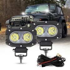 Auxbeam 4inch Led Work Lights Flood Beam Pods Driving Off-road White Bar Lamp
