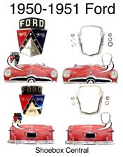 1950 1951 Ford Shoebox Hood Trunk Deck Emblem Kit