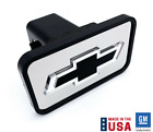 Abs Tow Hitch Cover W Black Mirror Chevy Bowtie Emblem - Fits 2 Receivers