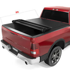 Oedro 4-fold Tonneau Cover 8ft Long Bed For 2002-2023 Dodge Ram 1500 2500 3500