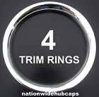 4 Chrome Metal Gm 15 Steel Wheel Trim Rings Beauty Rims Glamour R15 Rim Bands
