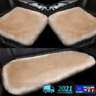 Long Wool Fur Car Seat Covers Full Set Protector Front Rear Seat Bottom Cushion