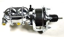 7 Street Hot Rod Power Brake Booster Master Cylinder Chrome Brakes Custom Car