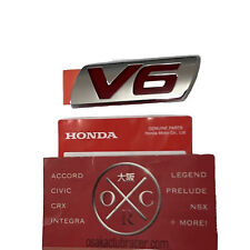 New Oem 03-07 Honda Accord Rear Red V6 Emblem Badge Usdm 6mt Manual Coupe Sedan