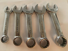 Snap-on 5pc 12-point Sae Midget Stubby Combination Wrench Set 716-1316 Vgc
