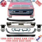 New Front Chrome Bumper Kit Fog Lights For 1994-2002 Dodge Ram 1500 2500 3500