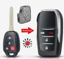 Modified Flip Remote Key Shell Case Fob 4 Button For Toyota Rav4 Camry Corolla