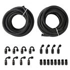An6 6an Nylon Stainless Steel Braided Fuel Hose Fuel Adapter Kit Oil Line 33ft