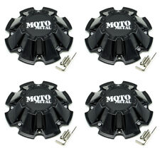 4x New Moto Metal Gloss Black Wheel Center Caps W Screws 568 Lug Mo962 Mo200