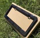 Universal Real Carbon Fiber License Plate Holder Frame For Car With 3k Twill