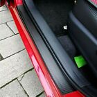 4pcs Car Accessories Door Sill Scuff Plate Protector Guard Carbon Fiber Stickers