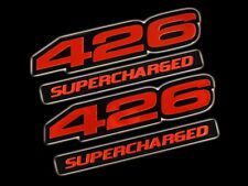 2 426 Ci Supercharged Hemi Engine Ho Emblems Red Black For Chrysler Dodge