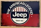 Jeep American Legend Tin Sign Wagoneer Fc170 Cj Hummer Rubicon Renegade 7546