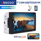 Essgoo 7 2 Din Car Stereo Radio Touch Screen Mp5 Player Fm Usb Tf Aux Bluetooth