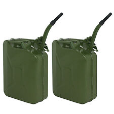 5gallon 20l 2pcs Jerry Can Metal Steel Tank Military Style Storage Gas Can Green