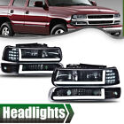 Fit For 99-02 Chevy Silverado 00-06 Tahoe Led Drl Bar Headlights Bumper Lamps