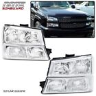 Chrome Clear Headlights Signal Bumper Lamps Fit For 2003-2006 Chevy Silverado