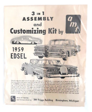 Amt 1959 Edsel 3 In 1 Customizing 04-029-100 Original Model Instruction Sheet