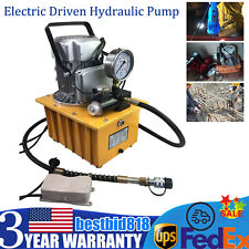 Electric Driven Hydraulic Pump Pedal Single Acting Solenoid Valve 110v 10000psi