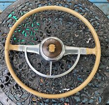 1941 Cadillac Steering Wheel Chrome Horn Ring Chrome Bezel Plastic Button
